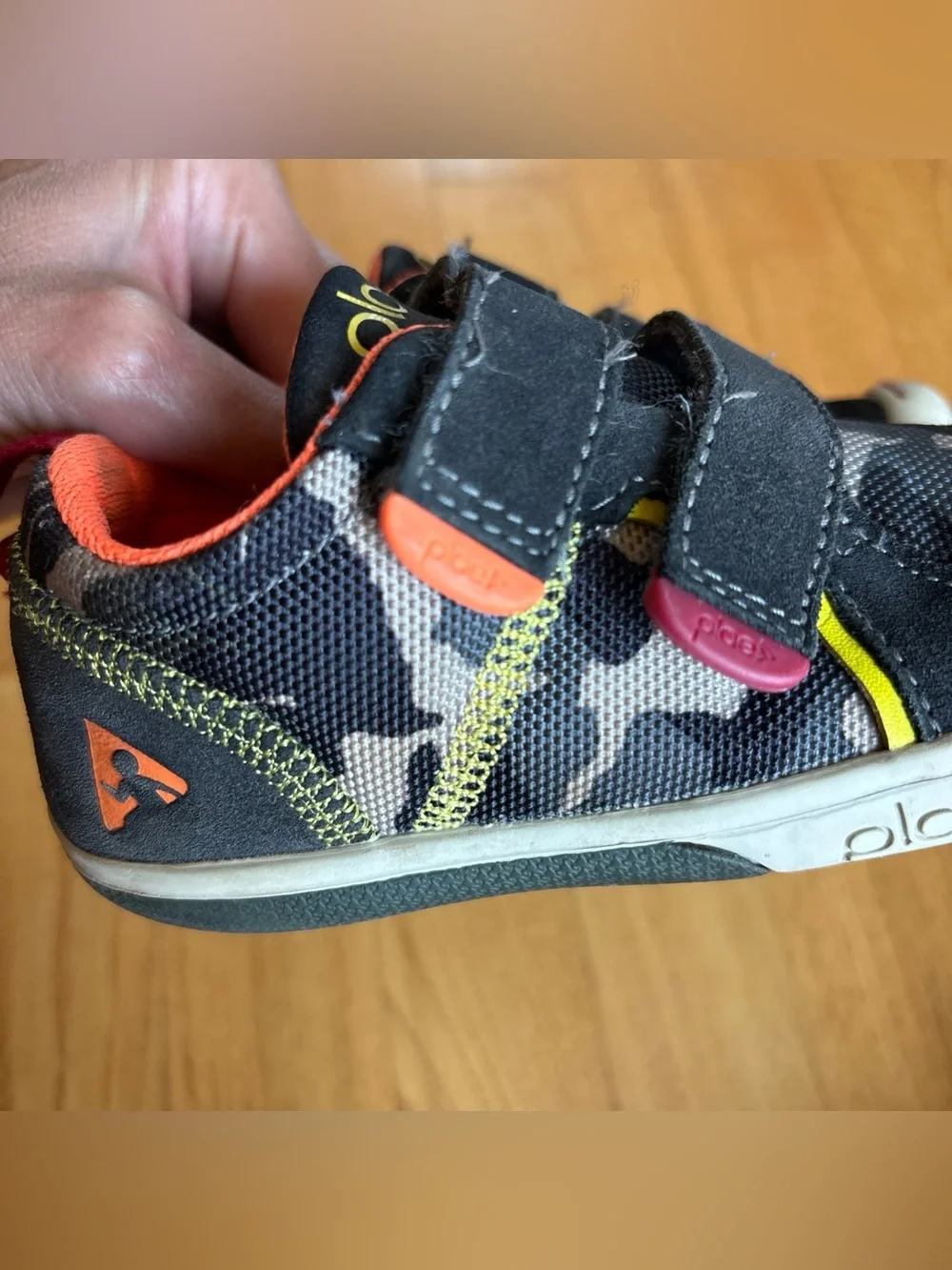 Plae Ty Raven Camo Shoes Suede Boys Kid Camouflage Strap Sneakers Toddler Size 9